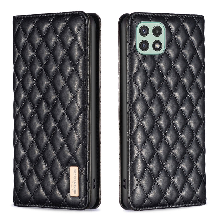 Custodia per telefono a conchiglia in pelle magnetica Diamond Lattice, For Samsung Galaxy A13 5G / 4G, For Samsung Galaxy A14 5G, For Samsung Galaxy A22 4G, For Samsung Galaxy A22 5G