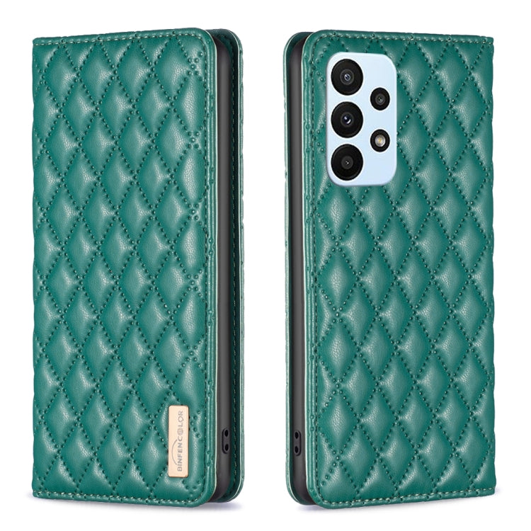 Custodia per telefono a conchiglia in pelle magnetica Diamond Lattice, For Samsung Galaxy A23 / M23 / M13 4G, For Samsung Galaxy A23e, For Samsung Galaxy A31, For Samsung Galaxy A32 4G