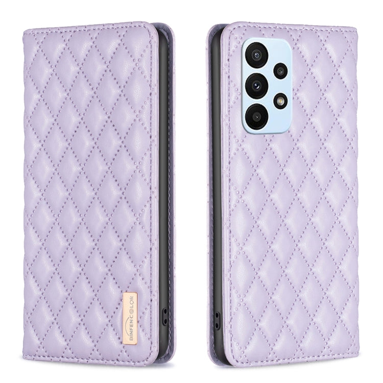 Custodia per telefono a conchiglia in pelle magnetica Diamond Lattice, For Samsung Galaxy A23 / M23 / M13 4G, For Samsung Galaxy A23e, For Samsung Galaxy A31, For Samsung Galaxy A32 4G