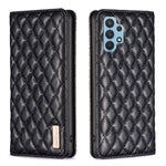 Custodia per telefono a conchiglia in pelle magnetica Diamond Lattice, For Samsung Galaxy A23 / M23 / M13 4G, For Samsung Galaxy A23e, For Samsung Galaxy A31, For Samsung Galaxy A32 4G