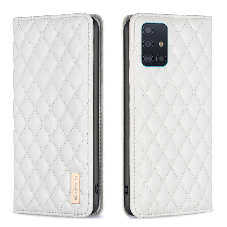 Custodia per telefono a conchiglia in pelle magnetica Diamond Lattice, For Samsung Galaxy A51 4G, For Samsung Galaxy A52 / A52s 5G, For Samsung Galaxy A53, For Samsung Galaxy A71 4G