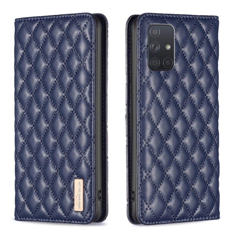 Custodia per telefono a conchiglia in pelle magnetica Diamond Lattice, For Samsung Galaxy A51 4G, For Samsung Galaxy A52 / A52s 5G, For Samsung Galaxy A53, For Samsung Galaxy A71 4G