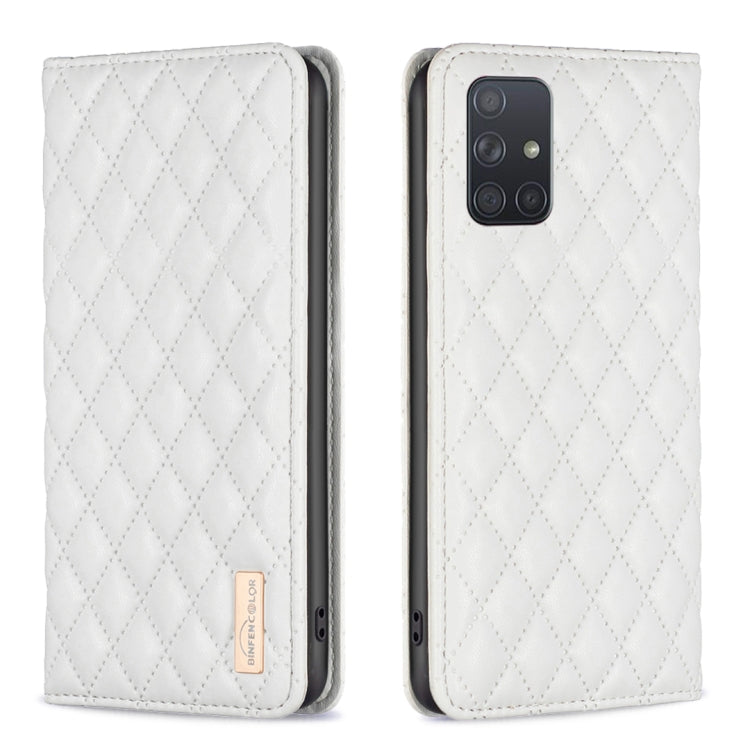 Custodia per telefono a conchiglia in pelle magnetica Diamond Lattice, For Samsung Galaxy A51 4G, For Samsung Galaxy A52 / A52s 5G, For Samsung Galaxy A53, For Samsung Galaxy A71 4G