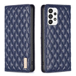 Custodia per telefono a conchiglia in pelle magnetica Diamond Lattice, For Samsung Galaxy A72 5G / 4G, For Samsung Galaxy A73 5G, For Samsung Galaxy S20+, For Samsung Galaxy S20 Ultra