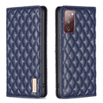 Custodia per telefono a conchiglia in pelle magnetica Diamond Lattice, For Samsung Galaxy S20 FE, For Samsung Galaxy S20, For Samsung Galaxy S21+ 5G, For Samsung Galaxy S21 Ultra 5G
