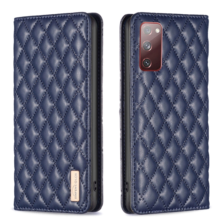 Custodia per telefono a conchiglia in pelle magnetica Diamond Lattice, For Samsung Galaxy S20 FE, For Samsung Galaxy S20, For Samsung Galaxy S21+ 5G, For Samsung Galaxy S21 Ultra 5G