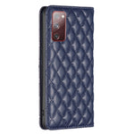 Custodia per telefono a conchiglia in pelle magnetica Diamond Lattice, For Samsung Galaxy S20 FE, For Samsung Galaxy S20, For Samsung Galaxy S21+ 5G, For Samsung Galaxy S21 Ultra 5G