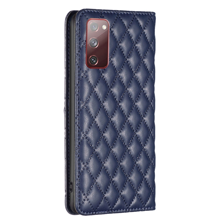 Custodia per telefono a conchiglia in pelle magnetica Diamond Lattice, For Samsung Galaxy S20 FE, For Samsung Galaxy S20, For Samsung Galaxy S21+ 5G, For Samsung Galaxy S21 Ultra 5G