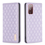 Custodia per telefono a conchiglia in pelle magnetica Diamond Lattice, For Samsung Galaxy S20 FE, For Samsung Galaxy S20, For Samsung Galaxy S21+ 5G, For Samsung Galaxy S21 Ultra 5G