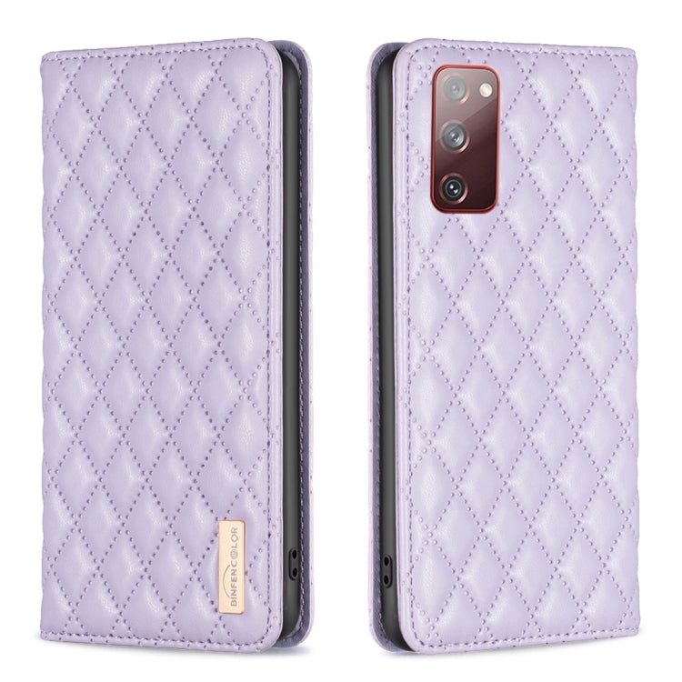 Custodia per telefono a conchiglia in pelle magnetica Diamond Lattice, For Samsung Galaxy S20 FE, For Samsung Galaxy S20, For Samsung Galaxy S21+ 5G, For Samsung Galaxy S21 Ultra 5G