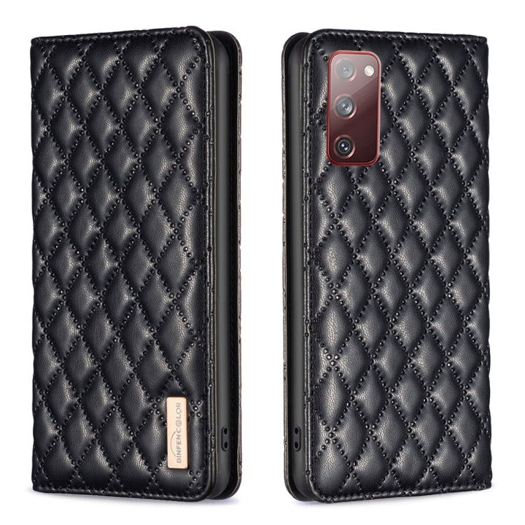 Custodia per telefono a conchiglia in pelle magnetica Diamond Lattice, For Samsung Galaxy S20 FE, For Samsung Galaxy S20, For Samsung Galaxy S21+ 5G, For Samsung Galaxy S21 Ultra 5G