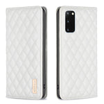 Custodia per telefono a conchiglia in pelle magnetica Diamond Lattice, For Samsung Galaxy S20 FE, For Samsung Galaxy S20, For Samsung Galaxy S21+ 5G, For Samsung Galaxy S21 Ultra 5G