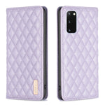 Custodia per telefono a conchiglia in pelle magnetica Diamond Lattice, For Samsung Galaxy S20 FE, For Samsung Galaxy S20, For Samsung Galaxy S21+ 5G, For Samsung Galaxy S21 Ultra 5G