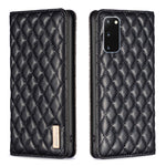 Custodia per telefono a conchiglia in pelle magnetica Diamond Lattice, For Samsung Galaxy S20 FE, For Samsung Galaxy S20, For Samsung Galaxy S21+ 5G, For Samsung Galaxy S21 Ultra 5G