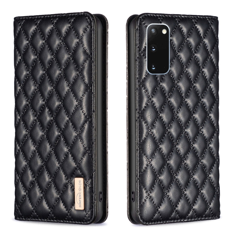 Custodia per telefono a conchiglia in pelle magnetica Diamond Lattice, For Samsung Galaxy S20 FE, For Samsung Galaxy S20, For Samsung Galaxy S21+ 5G, For Samsung Galaxy S21 Ultra 5G
