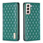 Custodia per telefono a conchiglia in pelle magnetica Diamond Lattice, For Samsung Galaxy S20 FE, For Samsung Galaxy S20, For Samsung Galaxy S21+ 5G, For Samsung Galaxy S21 Ultra 5G