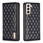 Custodia per telefono a conchiglia in pelle magnetica Diamond Lattice, For Samsung Galaxy S20 FE, For Samsung Galaxy S20, For Samsung Galaxy S21+ 5G, For Samsung Galaxy S21 Ultra 5G