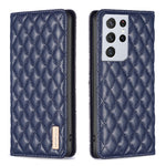 Custodia per telefono a conchiglia in pelle magnetica Diamond Lattice, For Samsung Galaxy S20 FE, For Samsung Galaxy S20, For Samsung Galaxy S21+ 5G, For Samsung Galaxy S21 Ultra 5G