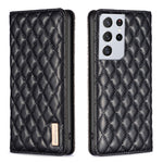 Custodia per telefono a conchiglia in pelle magnetica Diamond Lattice, For Samsung Galaxy S20 FE, For Samsung Galaxy S20, For Samsung Galaxy S21+ 5G, For Samsung Galaxy S21 Ultra 5G
