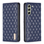 Custodia per telefono a conchiglia in pelle magnetica Diamond Lattice, For Samsung Galaxy S21 FE 5G, For Samsung Galaxy S21 5G, For Samsung Galaxy S22+ 5G, For Samsung Galaxy S22 Ultra 5G