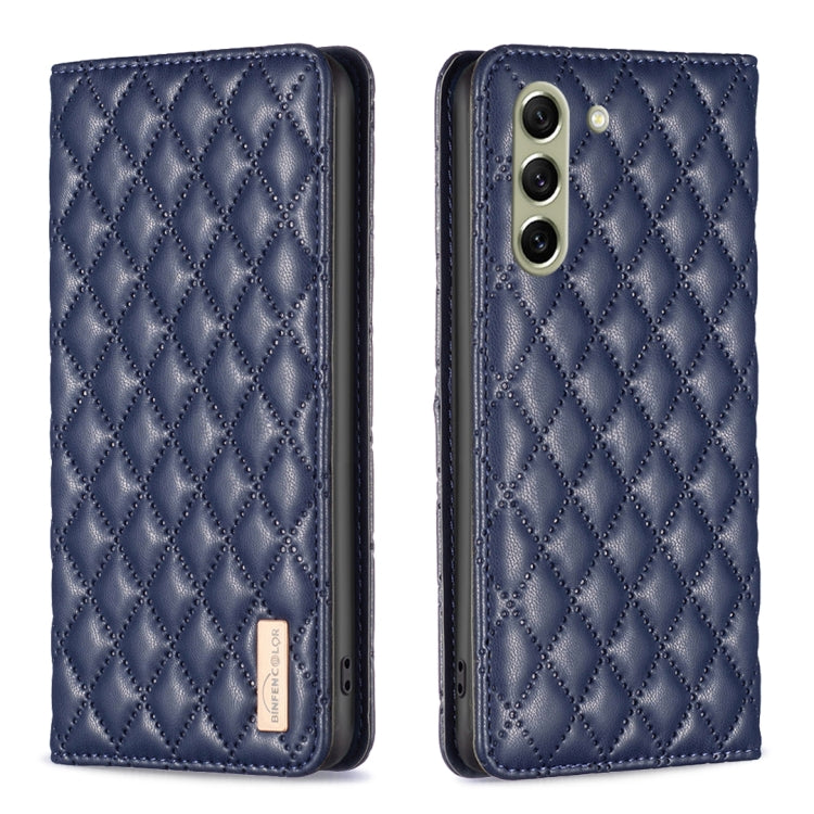 Custodia per telefono a conchiglia in pelle magnetica Diamond Lattice, For Samsung Galaxy S21 FE 5G, For Samsung Galaxy S21 5G, For Samsung Galaxy S22+ 5G, For Samsung Galaxy S22 Ultra 5G