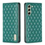 Custodia per telefono a conchiglia in pelle magnetica Diamond Lattice, For Samsung Galaxy S21 FE 5G, For Samsung Galaxy S21 5G, For Samsung Galaxy S22+ 5G, For Samsung Galaxy S22 Ultra 5G