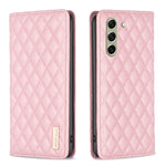 Custodia per telefono a conchiglia in pelle magnetica Diamond Lattice, For Samsung Galaxy S21 FE 5G, For Samsung Galaxy S21 5G, For Samsung Galaxy S22+ 5G, For Samsung Galaxy S22 Ultra 5G