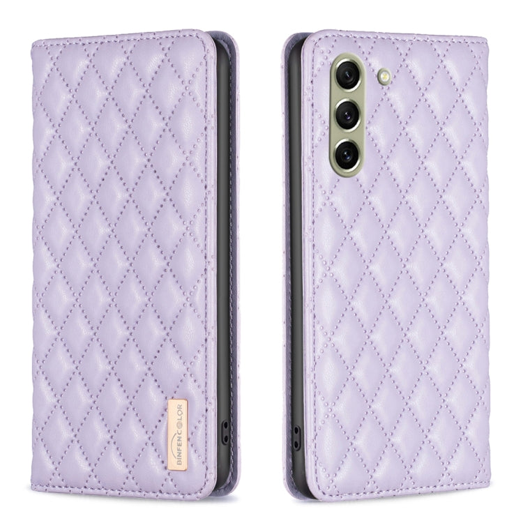 Custodia per telefono a conchiglia in pelle magnetica Diamond Lattice, For Samsung Galaxy S21 FE 5G, For Samsung Galaxy S21 5G, For Samsung Galaxy S22+ 5G, For Samsung Galaxy S22 Ultra 5G