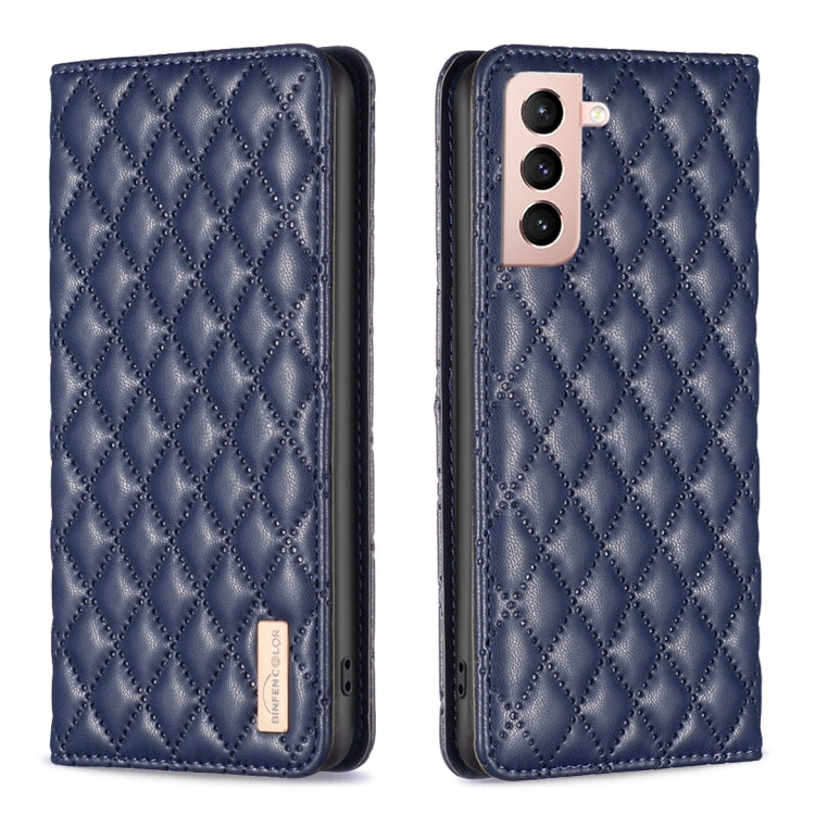 Custodia per telefono a conchiglia in pelle magnetica Diamond Lattice, For Samsung Galaxy S21 FE 5G, For Samsung Galaxy S21 5G, For Samsung Galaxy S22+ 5G, For Samsung Galaxy S22 Ultra 5G