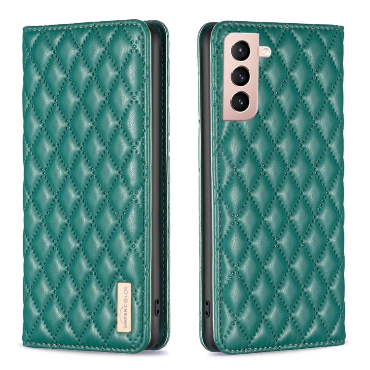 Custodia per telefono a conchiglia in pelle magnetica Diamond Lattice, For Samsung Galaxy S21 FE 5G, For Samsung Galaxy S21 5G, For Samsung Galaxy S22+ 5G, For Samsung Galaxy S22 Ultra 5G