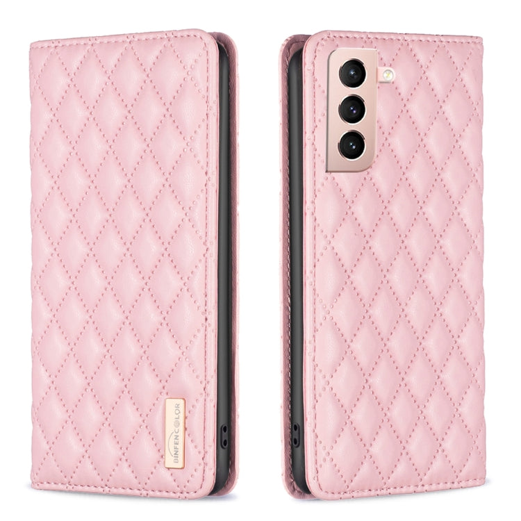 Custodia per telefono a conchiglia in pelle magnetica Diamond Lattice, For Samsung Galaxy S21 FE 5G, For Samsung Galaxy S21 5G, For Samsung Galaxy S22+ 5G, For Samsung Galaxy S22 Ultra 5G