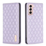 Custodia per telefono a conchiglia in pelle magnetica Diamond Lattice, For Samsung Galaxy S21 FE 5G, For Samsung Galaxy S21 5G, For Samsung Galaxy S22+ 5G, For Samsung Galaxy S22 Ultra 5G