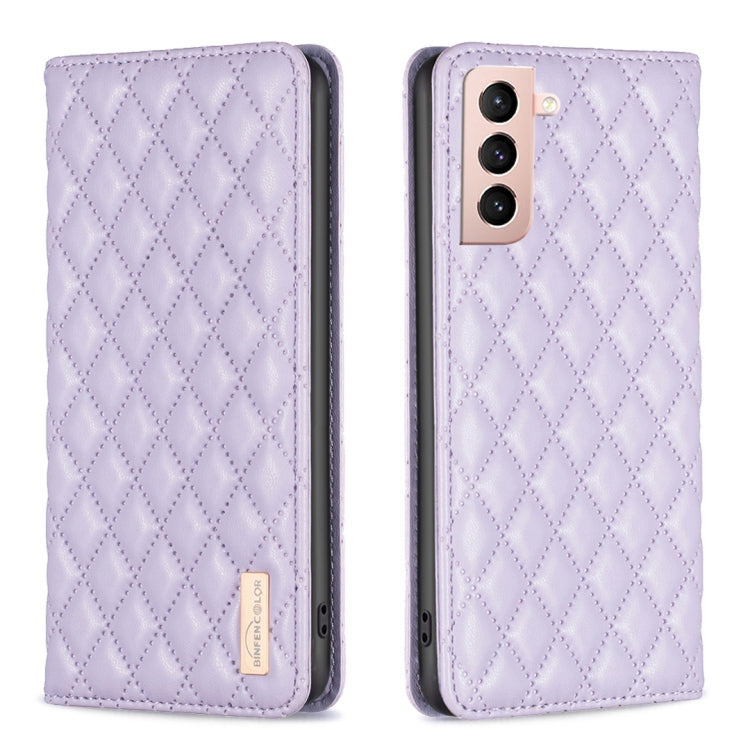 Custodia per telefono a conchiglia in pelle magnetica Diamond Lattice, For Samsung Galaxy S21 FE 5G, For Samsung Galaxy S21 5G, For Samsung Galaxy S22+ 5G, For Samsung Galaxy S22 Ultra 5G