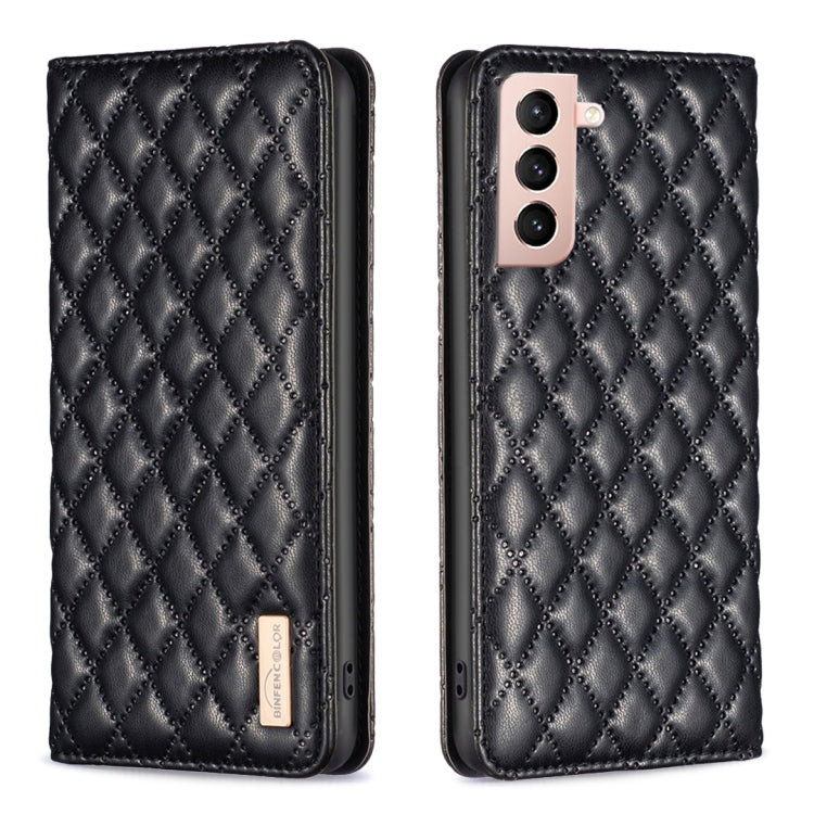 Custodia per telefono a conchiglia in pelle magnetica Diamond Lattice, For Samsung Galaxy S21 FE 5G, For Samsung Galaxy S21 5G, For Samsung Galaxy S22+ 5G, For Samsung Galaxy S22 Ultra 5G
