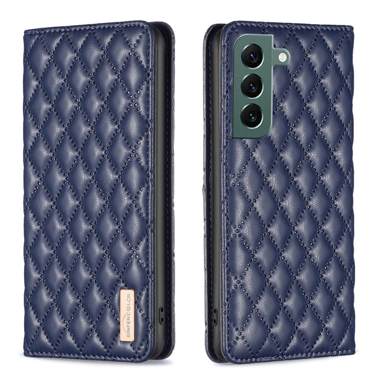 Custodia per telefono a conchiglia in pelle magnetica Diamond Lattice, For Samsung Galaxy S21 FE 5G, For Samsung Galaxy S21 5G, For Samsung Galaxy S22+ 5G, For Samsung Galaxy S22 Ultra 5G