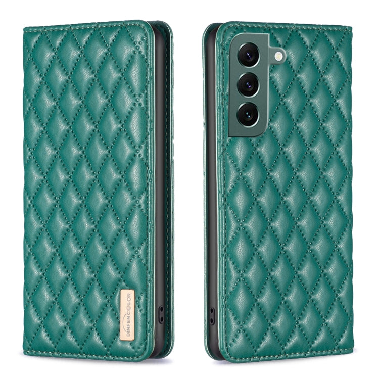 Custodia per telefono a conchiglia in pelle magnetica Diamond Lattice, For Samsung Galaxy S21 FE 5G, For Samsung Galaxy S21 5G, For Samsung Galaxy S22+ 5G, For Samsung Galaxy S22 Ultra 5G