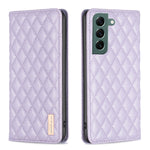 Custodia per telefono a conchiglia in pelle magnetica Diamond Lattice, For Samsung Galaxy S21 FE 5G, For Samsung Galaxy S21 5G, For Samsung Galaxy S22+ 5G, For Samsung Galaxy S22 Ultra 5G