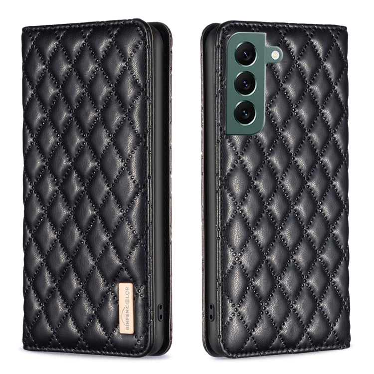 Custodia per telefono a conchiglia in pelle magnetica Diamond Lattice, For Samsung Galaxy S21 FE 5G, For Samsung Galaxy S21 5G, For Samsung Galaxy S22+ 5G, For Samsung Galaxy S22 Ultra 5G