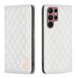 Custodia per telefono a conchiglia in pelle magnetica Diamond Lattice, For Samsung Galaxy S21 FE 5G, For Samsung Galaxy S21 5G, For Samsung Galaxy S22+ 5G, For Samsung Galaxy S22 Ultra 5G
