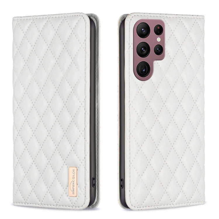Custodia per telefono a conchiglia in pelle magnetica Diamond Lattice, For Samsung Galaxy S21 FE 5G, For Samsung Galaxy S21 5G, For Samsung Galaxy S22+ 5G, For Samsung Galaxy S22 Ultra 5G