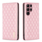 Custodia per telefono a conchiglia in pelle magnetica Diamond Lattice, For Samsung Galaxy S21 FE 5G, For Samsung Galaxy S21 5G, For Samsung Galaxy S22+ 5G, For Samsung Galaxy S22 Ultra 5G