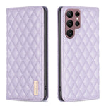 Custodia per telefono a conchiglia in pelle magnetica Diamond Lattice, For Samsung Galaxy S21 FE 5G, For Samsung Galaxy S21 5G, For Samsung Galaxy S22+ 5G, For Samsung Galaxy S22 Ultra 5G