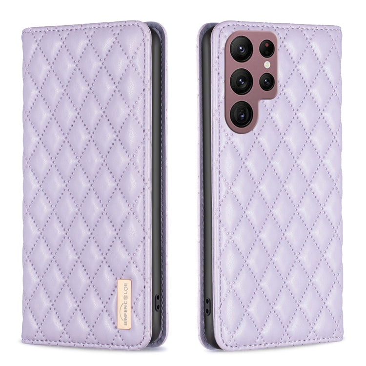 Custodia per telefono a conchiglia in pelle magnetica Diamond Lattice, For Samsung Galaxy S21 FE 5G, For Samsung Galaxy S21 5G, For Samsung Galaxy S22+ 5G, For Samsung Galaxy S22 Ultra 5G
