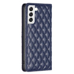 Custodia per telefono a conchiglia in pelle magnetica Diamond Lattice, For Samsung Galaxy S22 5G, For Samsung Galaxy S23+ 5G, For Samsung Galaxy S23 Ultra 5G, For Samsung Galaxy S23 5G