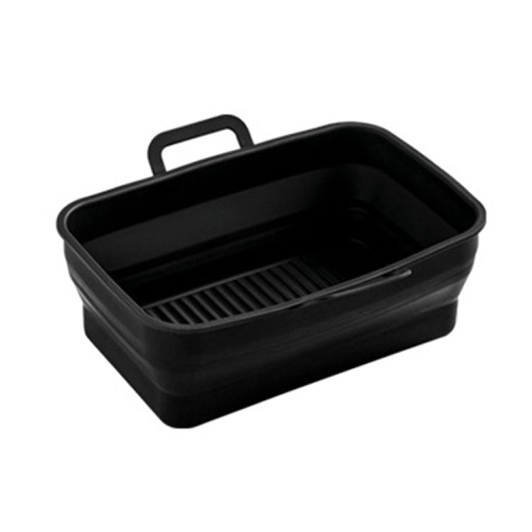 Teglia da forno pieghevole per friggitrice ad aria in silicone pieghevole a doppio cestello rettangolare