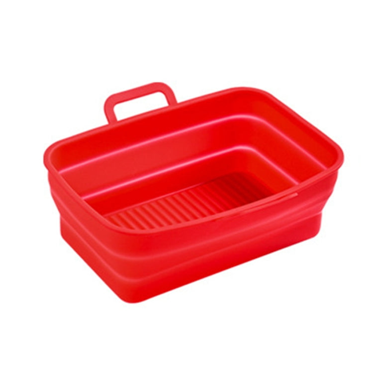 Teglia da forno pieghevole per friggitrice ad aria in silicone pieghevole a doppio cestello rettangolare