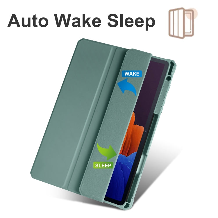 Custodia per tablet Smart in pelle pieghevole a 3 acrilici, For Samsung Galaxy Tab S7, For Samsung Galaxy Tab S7+, For Samsung Galaxy Tab S6 Lite