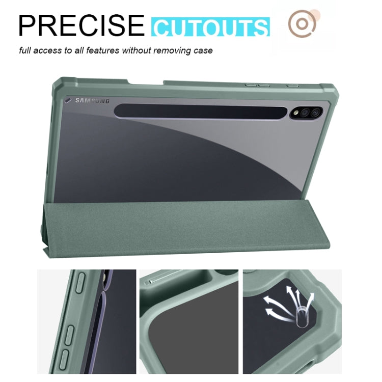 Custodia per tablet Smart in pelle pieghevole a 3 acrilici, For Samsung Galaxy Tab S7, For Samsung Galaxy Tab S7+, For Samsung Galaxy Tab S6 Lite