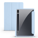 Custodia per tablet Smart in pelle pieghevole a 3 acrilici, For Samsung Galaxy Tab S7, For Samsung Galaxy Tab S7+, For Samsung Galaxy Tab S6 Lite