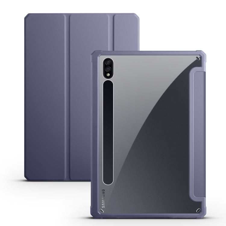 Custodia per tablet Smart in pelle pieghevole a 3 acrilici, For Samsung Galaxy Tab S7, For Samsung Galaxy Tab S7+, For Samsung Galaxy Tab S6 Lite